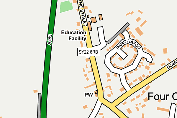 SY22 6RB map - OS OpenMap – Local (Ordnance Survey)