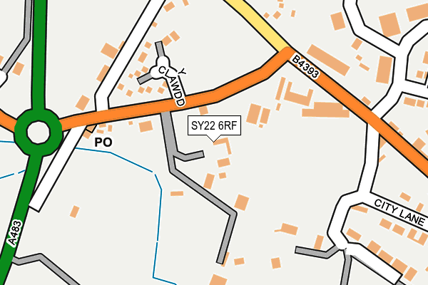 SY22 6RF map - OS OpenMap – Local (Ordnance Survey)