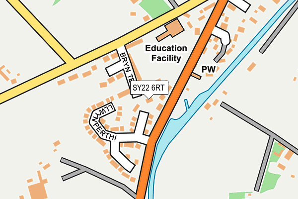 SY22 6RT map - OS OpenMap – Local (Ordnance Survey)