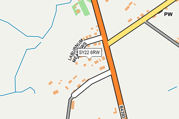 SY22 6RW map - OS OpenMap – Local (Ordnance Survey)