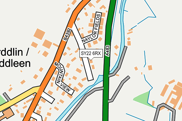 SY22 6RX map - OS OpenMap – Local (Ordnance Survey)