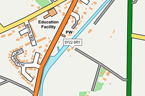 SY22 6RY map - OS OpenMap – Local (Ordnance Survey)