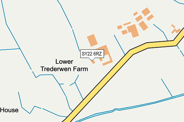 SY22 6RZ map - OS OpenMap – Local (Ordnance Survey)