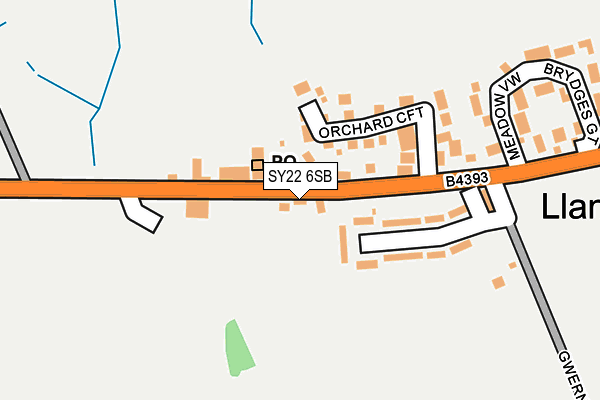 SY22 6SB map - OS OpenMap – Local (Ordnance Survey)