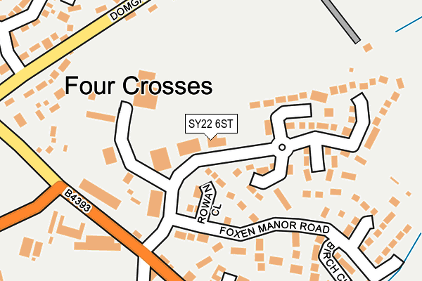 SY22 6ST map - OS OpenMap – Local (Ordnance Survey)