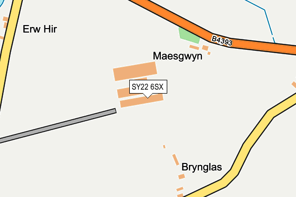 SY22 6SX map - OS OpenMap – Local (Ordnance Survey)