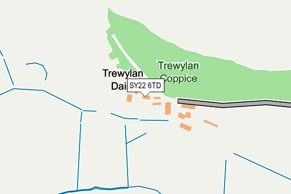 SY22 6TD map - OS OpenMap – Local (Ordnance Survey)