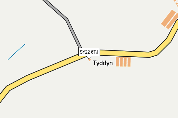 SY22 6TJ map - OS OpenMap – Local (Ordnance Survey)