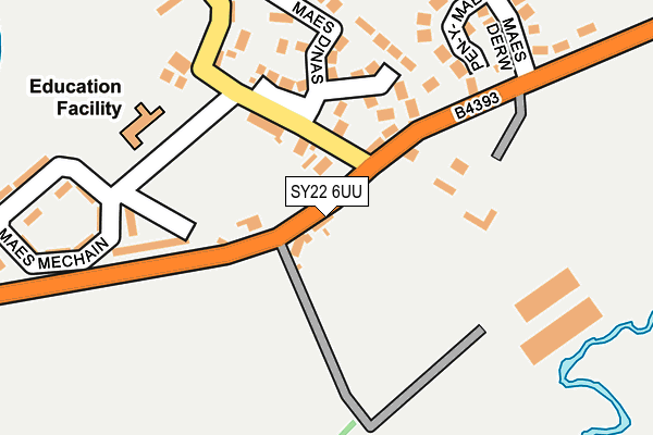 SY22 6UU map - OS OpenMap – Local (Ordnance Survey)