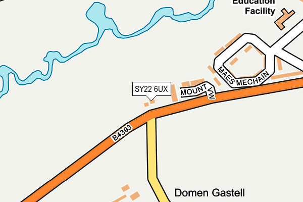 SY22 6UX map - OS OpenMap – Local (Ordnance Survey)