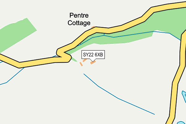 SY22 6XB map - OS OpenMap – Local (Ordnance Survey)