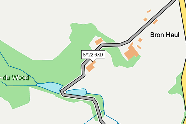 SY22 6XD map - OS OpenMap – Local (Ordnance Survey)