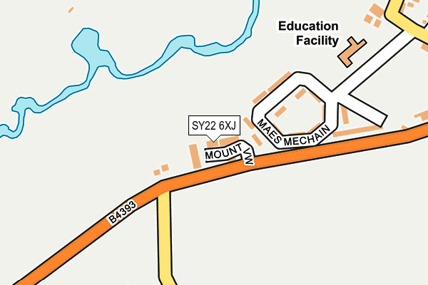 SY22 6XJ map - OS OpenMap – Local (Ordnance Survey)