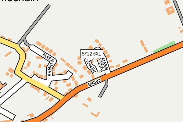 SY22 6XL map - OS OpenMap – Local (Ordnance Survey)