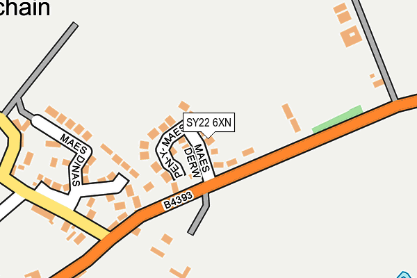 SY22 6XN map - OS OpenMap – Local (Ordnance Survey)