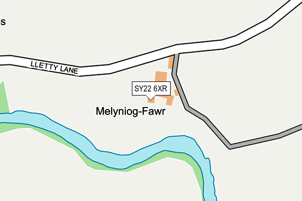 SY22 6XR map - OS OpenMap – Local (Ordnance Survey)