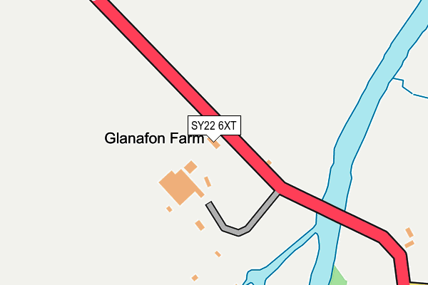 SY22 6XT map - OS OpenMap – Local (Ordnance Survey)