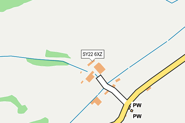 SY22 6XZ map - OS OpenMap – Local (Ordnance Survey)