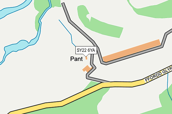 SY22 6YA map - OS OpenMap – Local (Ordnance Survey)