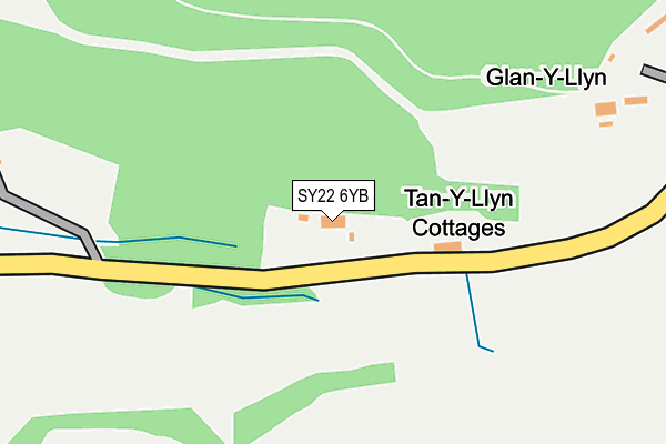 SY22 6YB map - OS OpenMap – Local (Ordnance Survey)