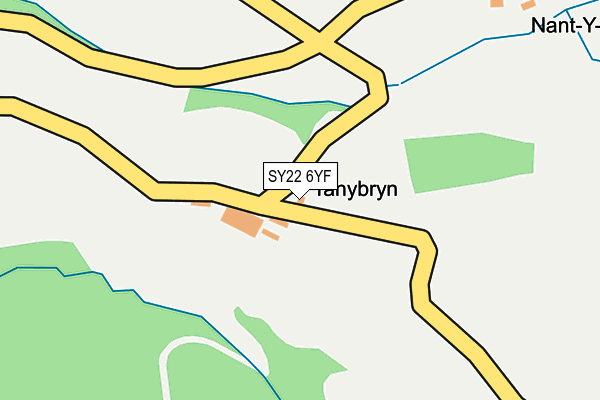 SY22 6YF map - OS OpenMap – Local (Ordnance Survey)