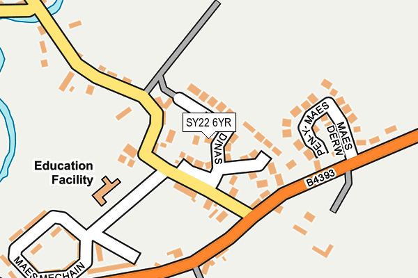 SY22 6YR map - OS OpenMap – Local (Ordnance Survey)