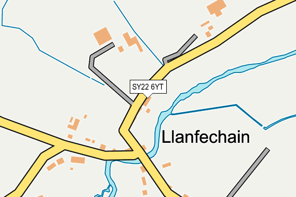 SY22 6YT map - OS OpenMap – Local (Ordnance Survey)