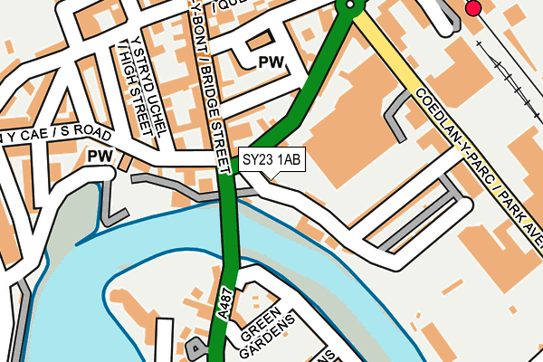 SY23 1AB map - OS OpenMap – Local (Ordnance Survey)