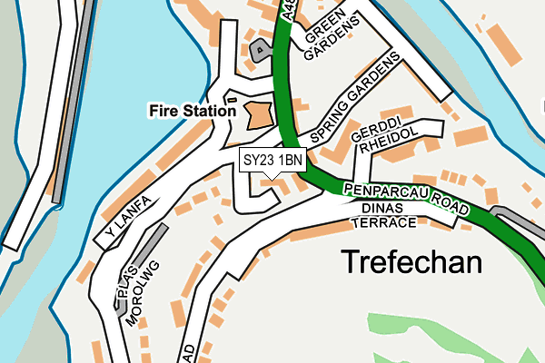 SY23 1BN map - OS OpenMap – Local (Ordnance Survey)