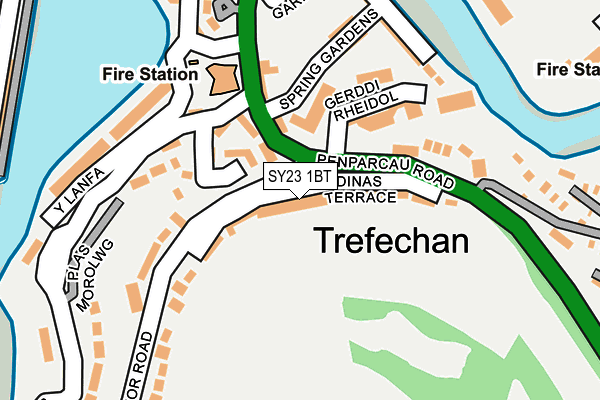 SY23 1BT map - OS OpenMap – Local (Ordnance Survey)