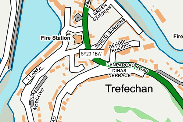 SY23 1BW map - OS OpenMap – Local (Ordnance Survey)