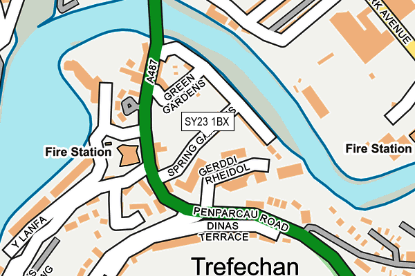 SY23 1BX map - OS OpenMap – Local (Ordnance Survey)