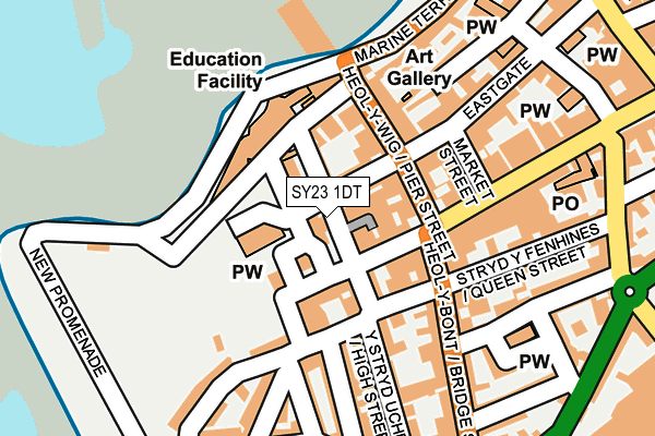 SY23 1DT map - OS OpenMap – Local (Ordnance Survey)