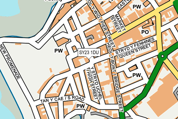 SY23 1DU map - OS OpenMap – Local (Ordnance Survey)