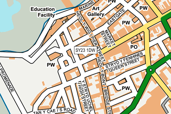 SY23 1DW map - OS OpenMap – Local (Ordnance Survey)
