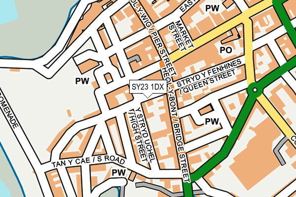 SY23 1DX map - OS OpenMap – Local (Ordnance Survey)