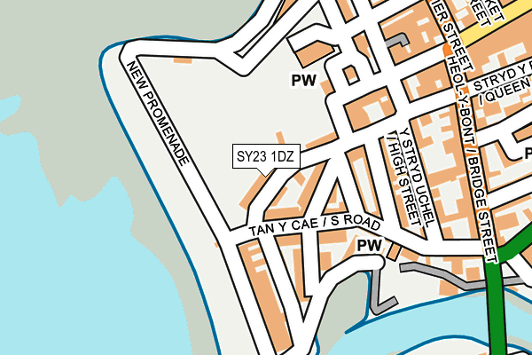 SY23 1DZ map - OS OpenMap – Local (Ordnance Survey)