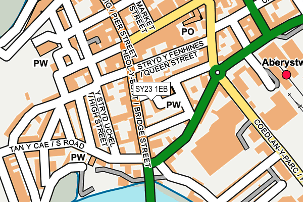 SY23 1EB map - OS OpenMap – Local (Ordnance Survey)