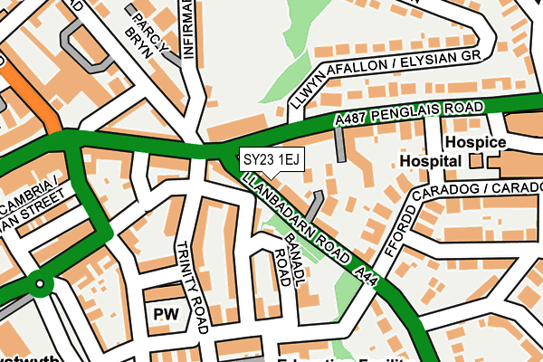 SY23 1EJ map - OS OpenMap – Local (Ordnance Survey)