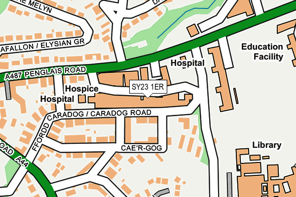 SY23 1ER map - OS OpenMap – Local (Ordnance Survey)