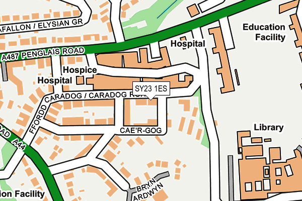 SY23 1ES map - OS OpenMap – Local (Ordnance Survey)