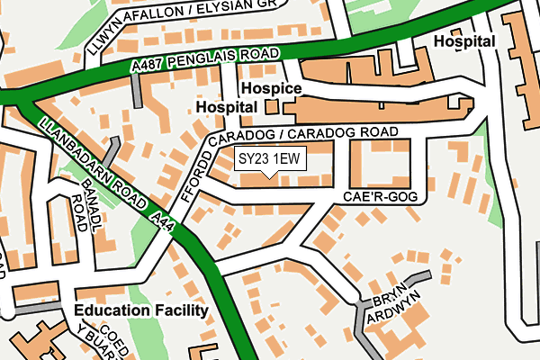 SY23 1EW map - OS OpenMap – Local (Ordnance Survey)