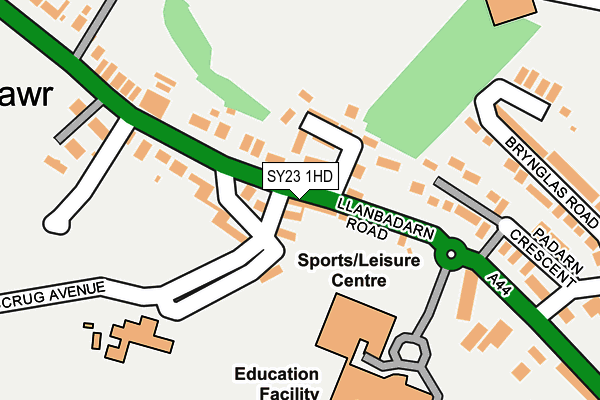 SY23 1HD map - OS OpenMap – Local (Ordnance Survey)