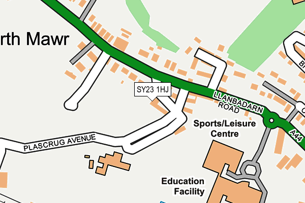 SY23 1HJ map - OS OpenMap – Local (Ordnance Survey)