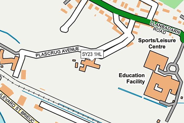 SY23 1HL map - OS OpenMap – Local (Ordnance Survey)