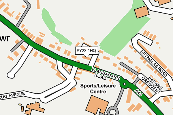 SY23 1HQ map - OS OpenMap – Local (Ordnance Survey)