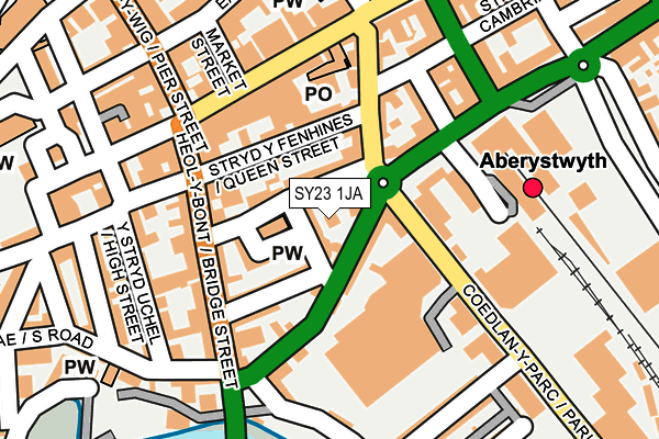 SY23 1JA map - OS OpenMap – Local (Ordnance Survey)