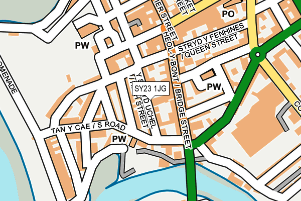 SY23 1JG map - OS OpenMap – Local (Ordnance Survey)