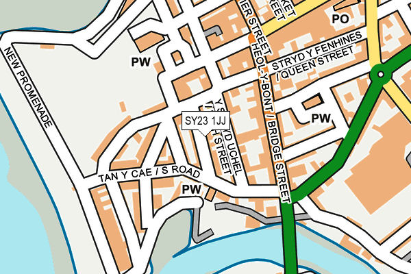 SY23 1JJ map - OS OpenMap – Local (Ordnance Survey)