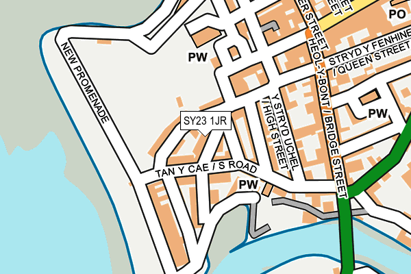 SY23 1JR map - OS OpenMap – Local (Ordnance Survey)